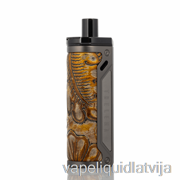 Pazaudēts Vape Thelema 80w Pod Mod Komplekts Gunmetal / Ukiran Leather Vape šķidrums